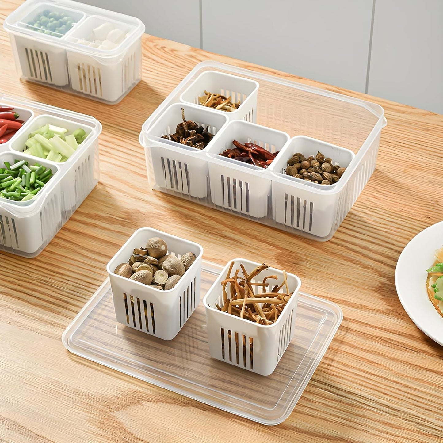 Fridge Storage Box ? Freezer Vegetable & Meat Organizer Drawer