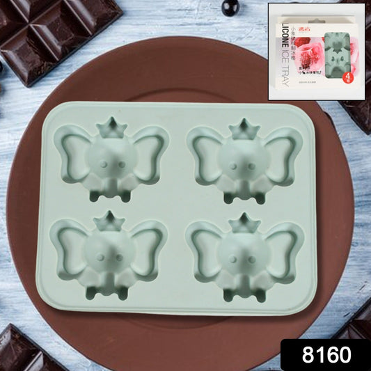 Close-up of the cartoon ice cube tray showing different shapes and easy ice removal.