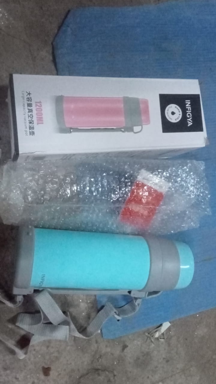 Stainless Steel Vacuum Bottle ? 1200 ML Double-Wall Insulated Travel Bottle