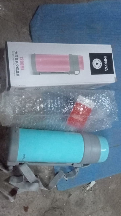 Stainless Steel Vacuum Bottle ? 1200 ML Double-Wall Insulated Travel Bottle