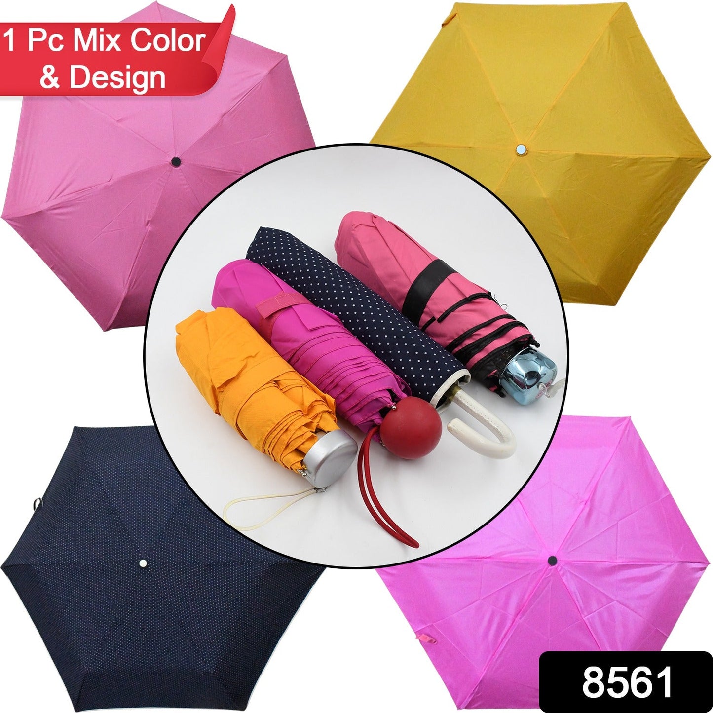 Umbrella Summer Sun and Rain ProtectionÂ Foldable Cute Umbrella || UV Protection Rain Sun Umbrella || Travel Accessories || Umbrella for Children, Girls, and Boys (1 Pc / Mix Color / Design)Â 