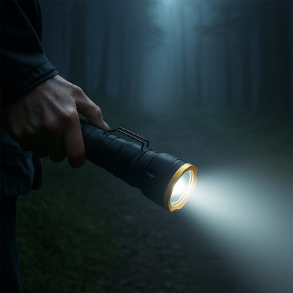 2in1 5 LED With 1 Laser Light PortableÂ Mini Torch / Flashlight LED Powerful High Lumens Pen Light with Clip, Portable Pocket Compact Torch for Emergency A Battery operated (1 Pc / Battery not included)