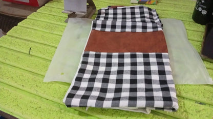 Pillow Covers, Leather & Cotton Cushion Covers (15 Ã 15 Inch / 1 Pair / 2 Pc)