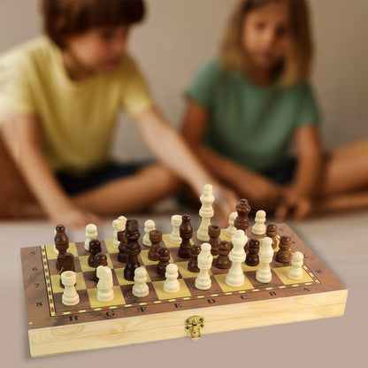 Foldable Wooden Chess Board Set (30 Ã 30 Cm / 1 Set)