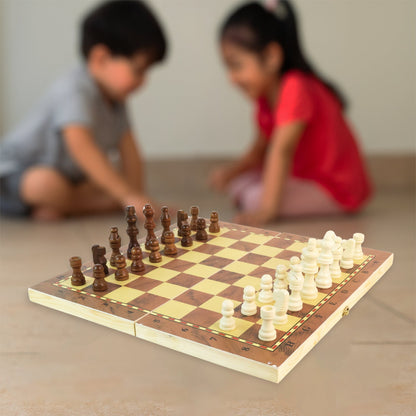 Foldable Wooden Chess Board Set (30 Ã 30 Cm / 1 Set)