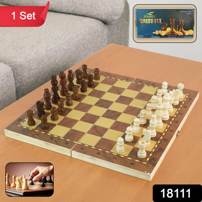 Foldable Wooden Chess Board Set (30 Ã 30 Cm / 1 Set)