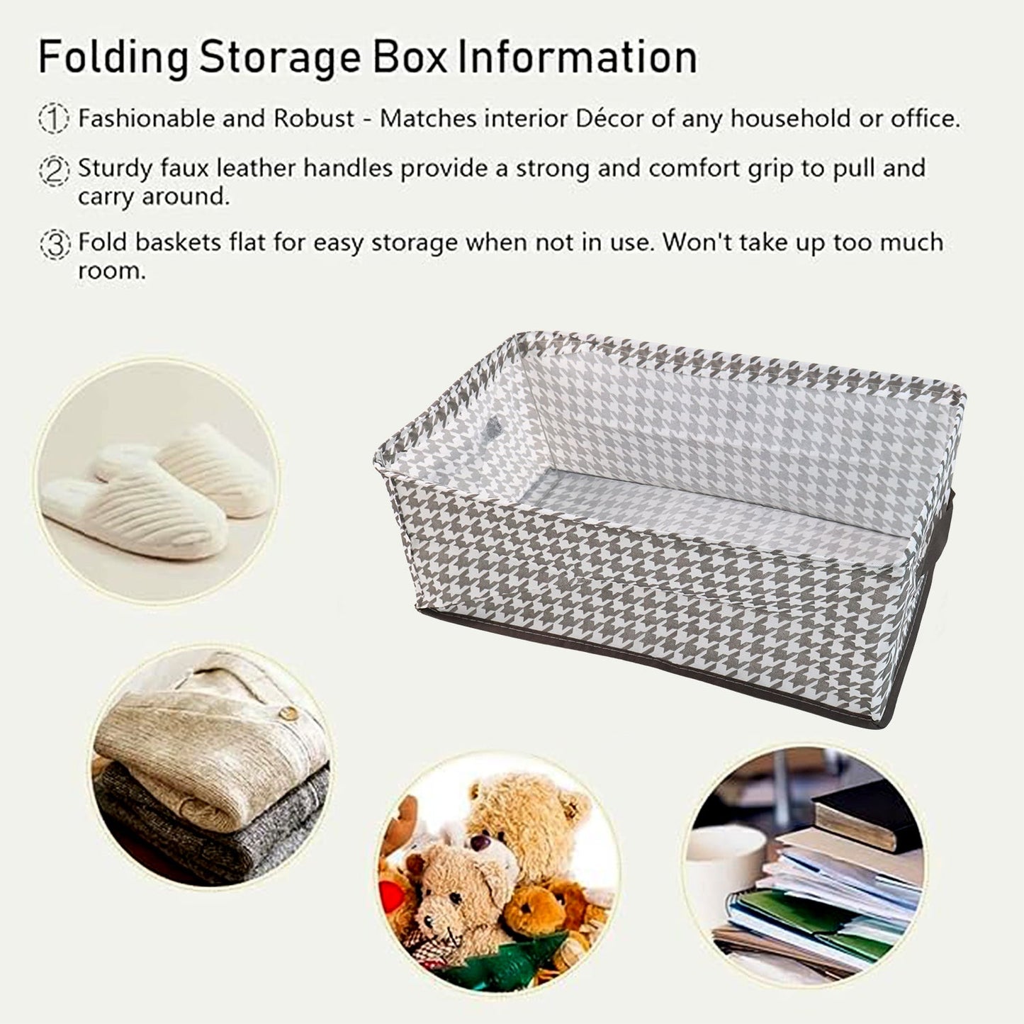 Cloth storage baskets, closet storage bins (42Ã28 Cm)