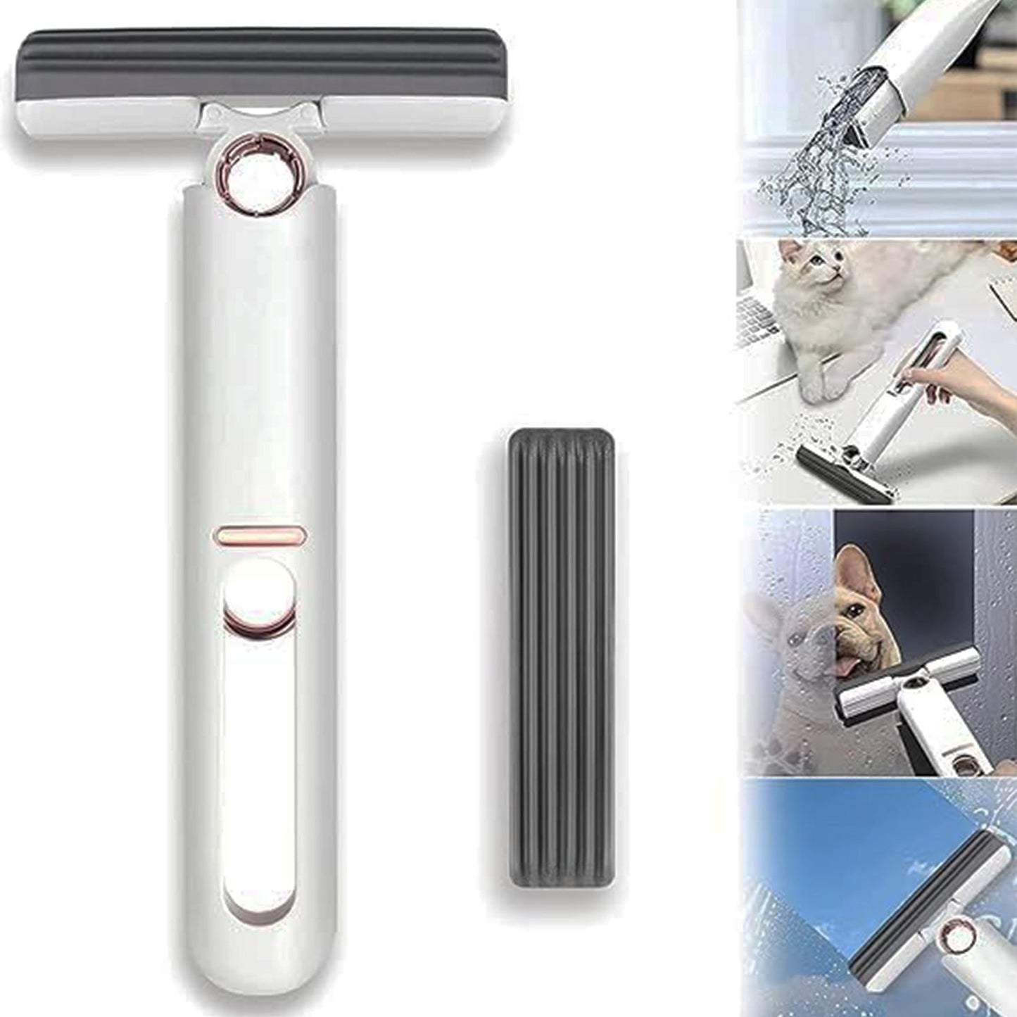 Portable Self-Squeeze Mini Mop ? Strong Absorbent Mop for Bathroom & Kitchen
