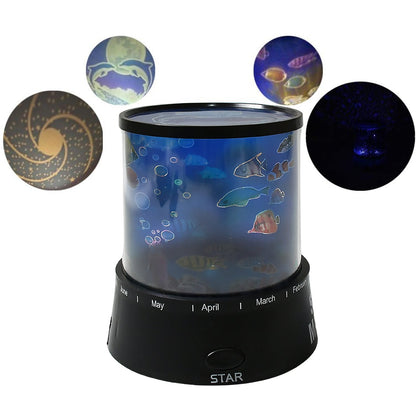 LED Projector Night Light ? 3 Battery Lamps (1 Pc, Battery Not Included)