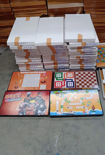 Foldable Mix Design Games Table Board || Bed Study Table (48 Ã 28 Cm / 1 Pc)