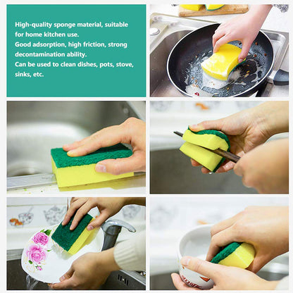 2-in-1 Multi-Purpose Scrub Sponge ? Wear Resistant Dish & Furniture Cleaner (1 Pc)