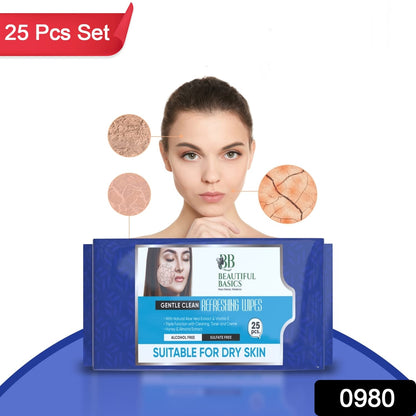 Refreshing Alcohol-Free Wet Wipes ? Facial & Body Wipes (25 Pc)