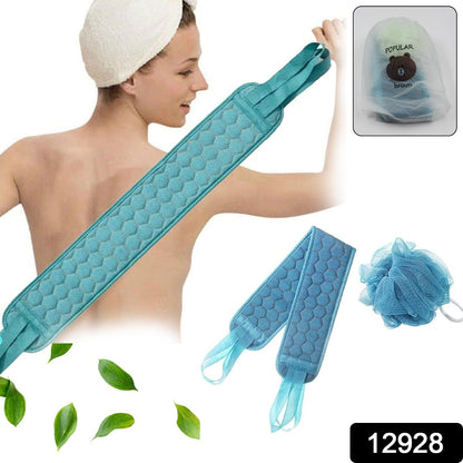Bath Shower Scrubber Set ? Dual-Sided Loofah Sponge & Bath Brush Deep Clean (2 Pcs)